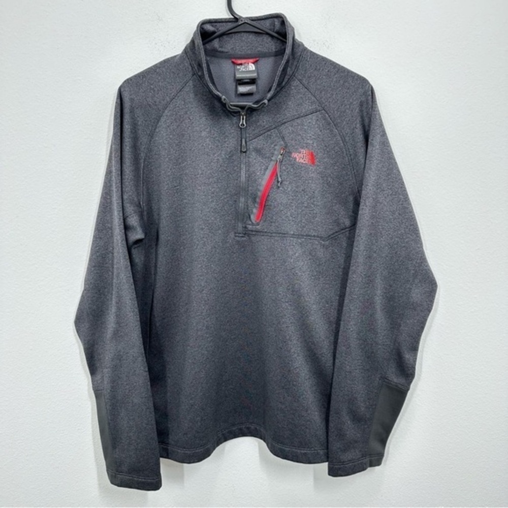 The North Face Men's Size‎ Large 1/4 Zip Fleece Sweatshirt Pullover Dark Grey
